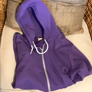 American apparel purple zip hoodie